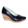Pantofi dama casual din piele naturala platforme de 7 cm Mara Negru - P3550NCR